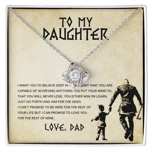To My Daughter, You Will Never Lose Necklace