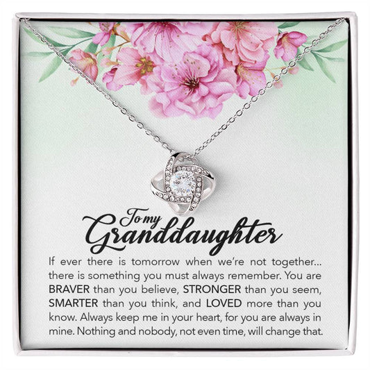 To My Granddaughter, Always Keep Me in Your Heart Necklace