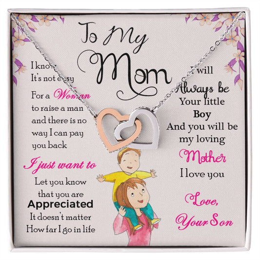 To My Mom, I Will Always Be Your Little Boy Necklace