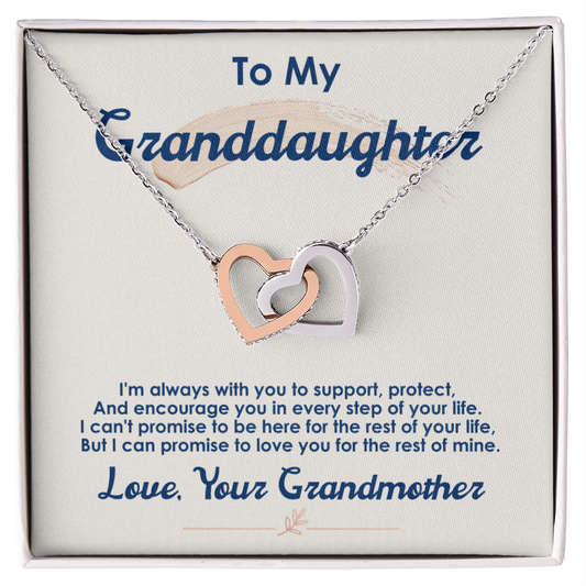 To My Granddaughter, I Love You For The Rest Of My Life Necklace
