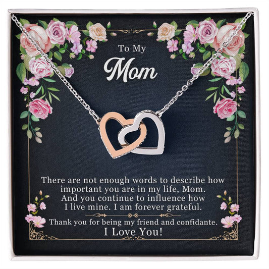 To My Mom, Thank You for Being My Friend Necklace