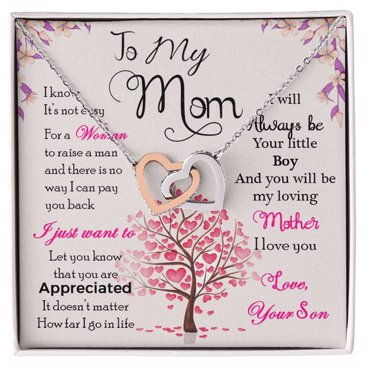 To My Mom, I Know Its Not Easy Necklace