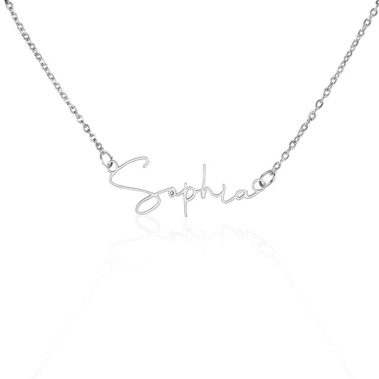 Custom Name Necklace – Signature Style in Gold or Silver | Personalized Jewelry Gift for Her